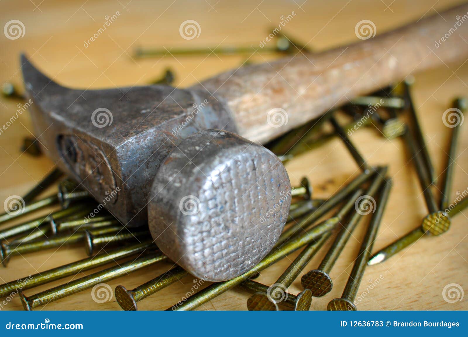 Hammer and Nails stock image. Image of inside, icons 12636783