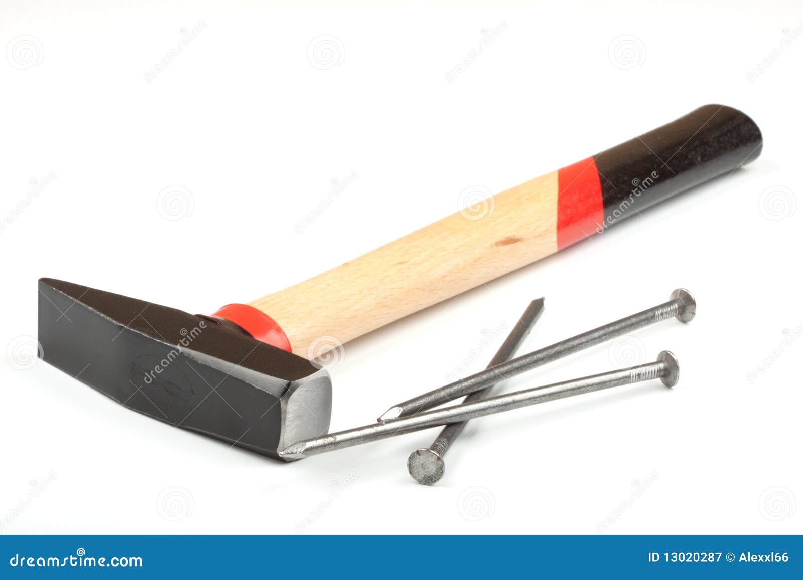 Hammer and nails stock image. Image of construction, iron 13020287