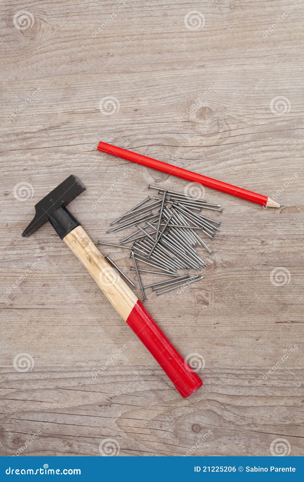 Hammer and nails stock photo. Image of carpenter, carpentry 21225206