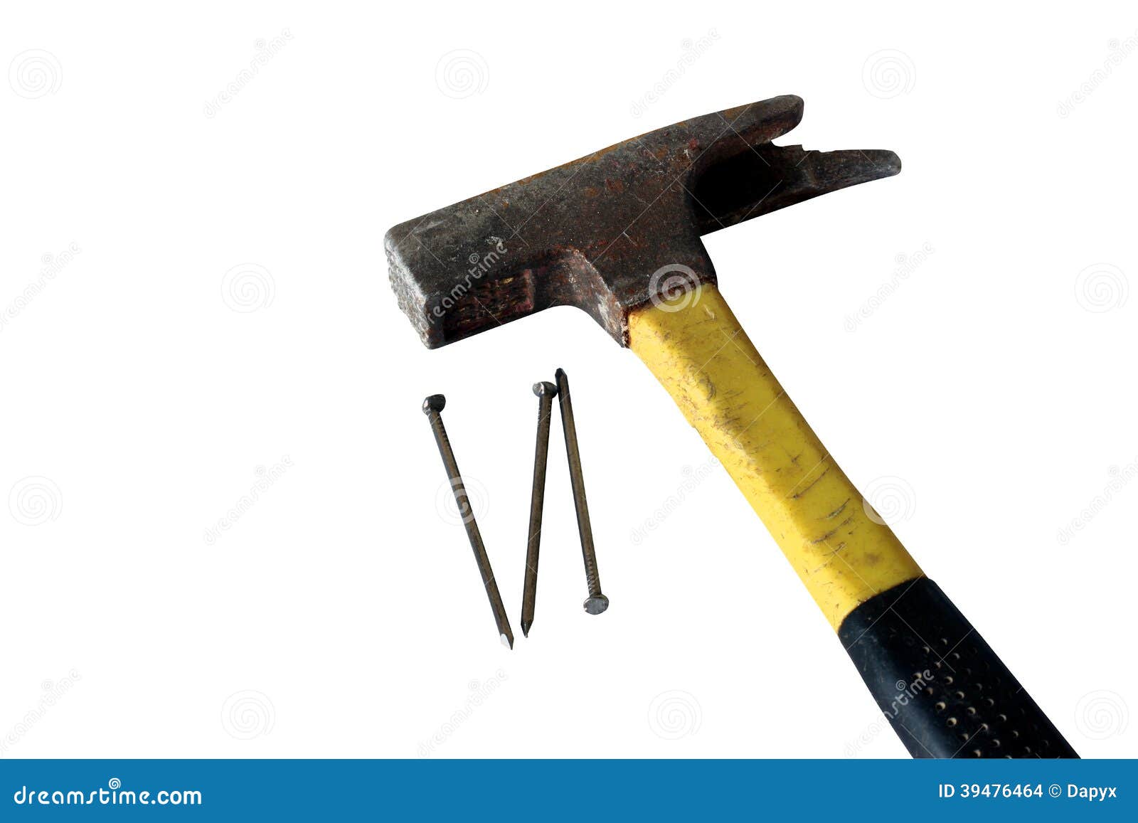 Hammer and nails stock photo. Image of hammer, iron, hand 39476464