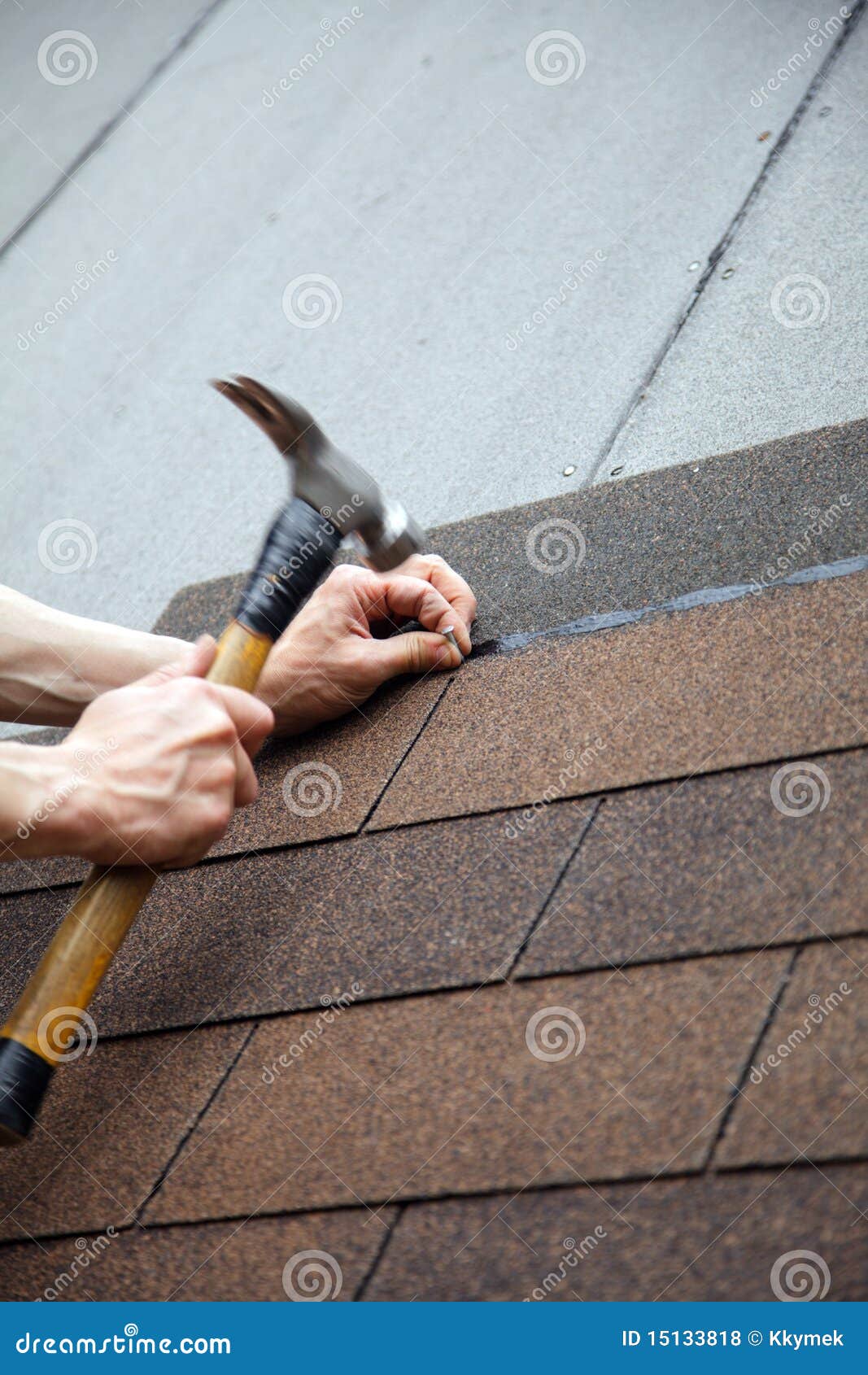 Hammer roof with slates stock photo. Image of worker 15133818