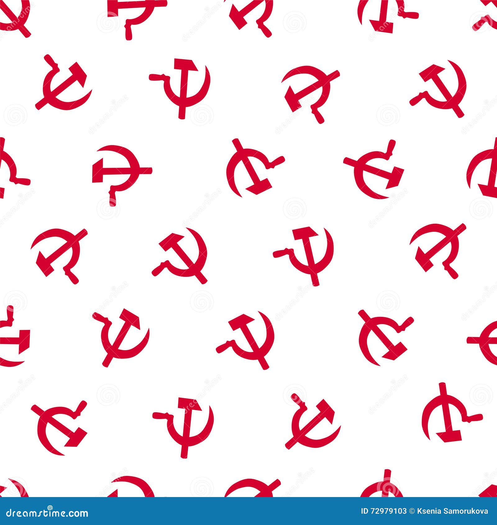 Hammer And Sickle Seamless Pattern Stock Vector Illustration of