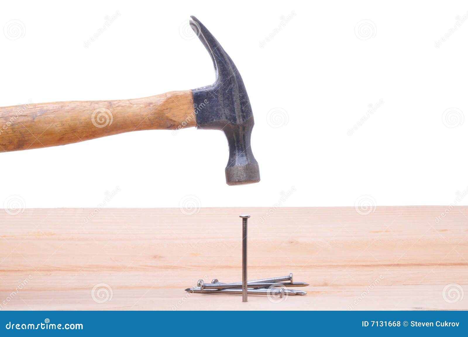 Hammer Striking Nail Royalty Free Stock Photos Image 7131668