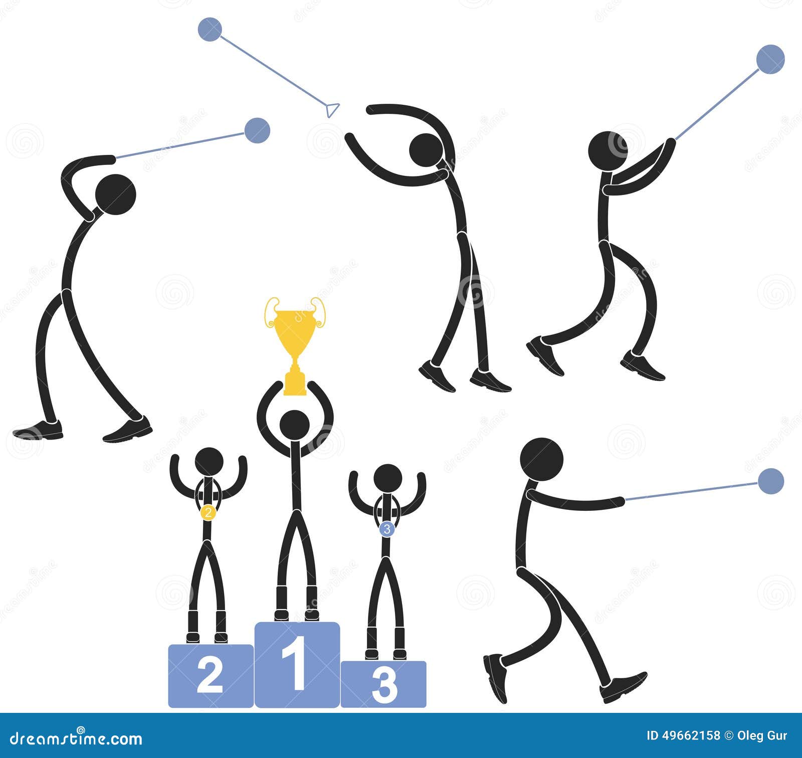 Throwing The Hammer Cartoon Vector 7029817