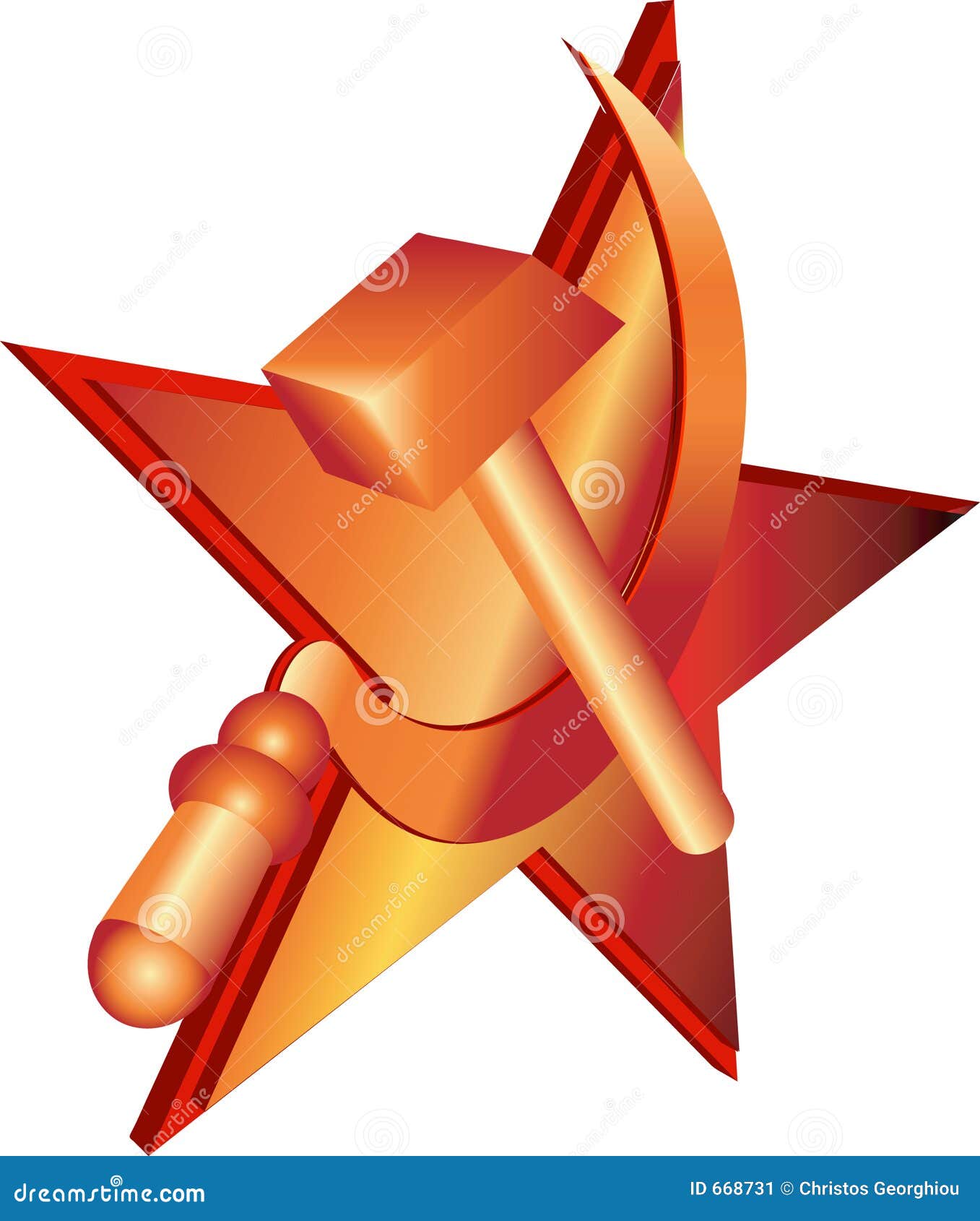 Hammer und Sichel vektor abbildung. Illustration von ...