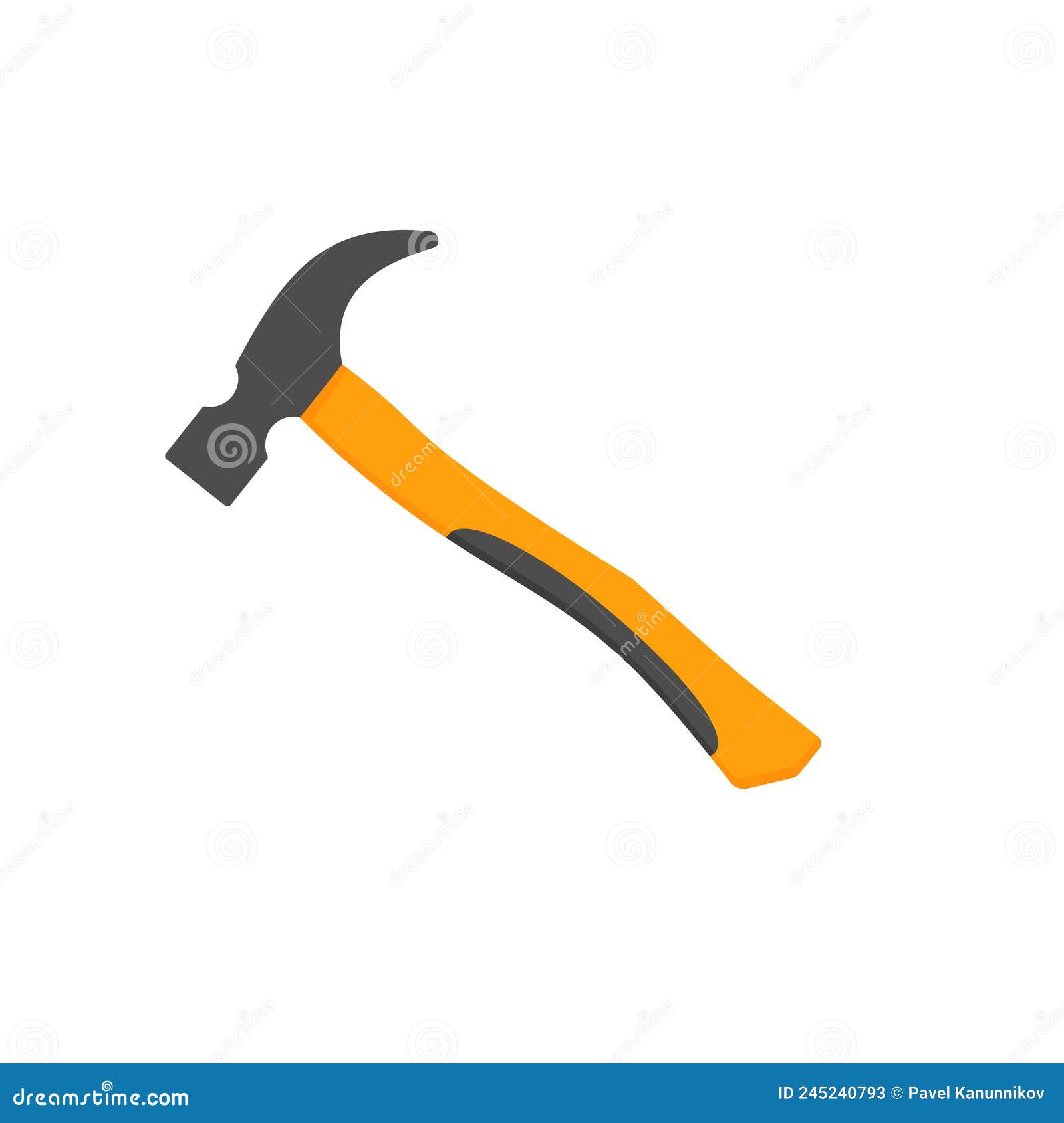 a hammer. working tool  in flat style