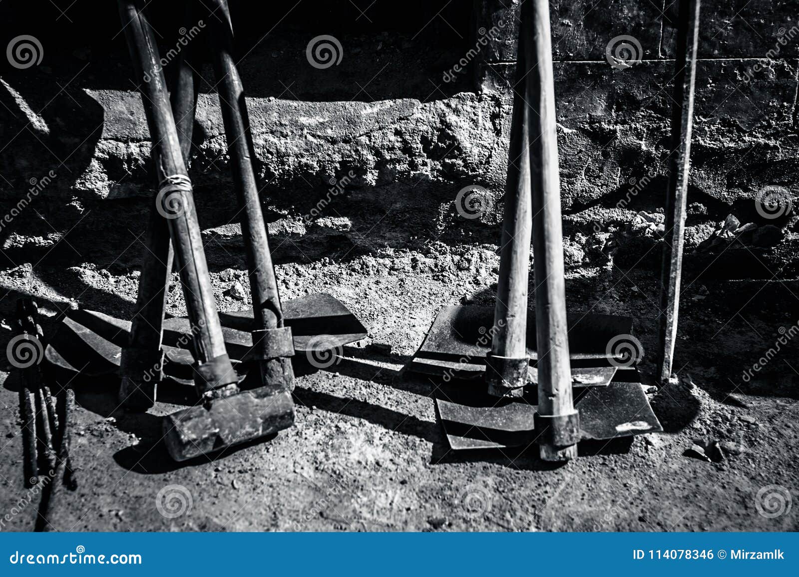 Hammers and Equipments at the Construction Site. Stock Photo Image of