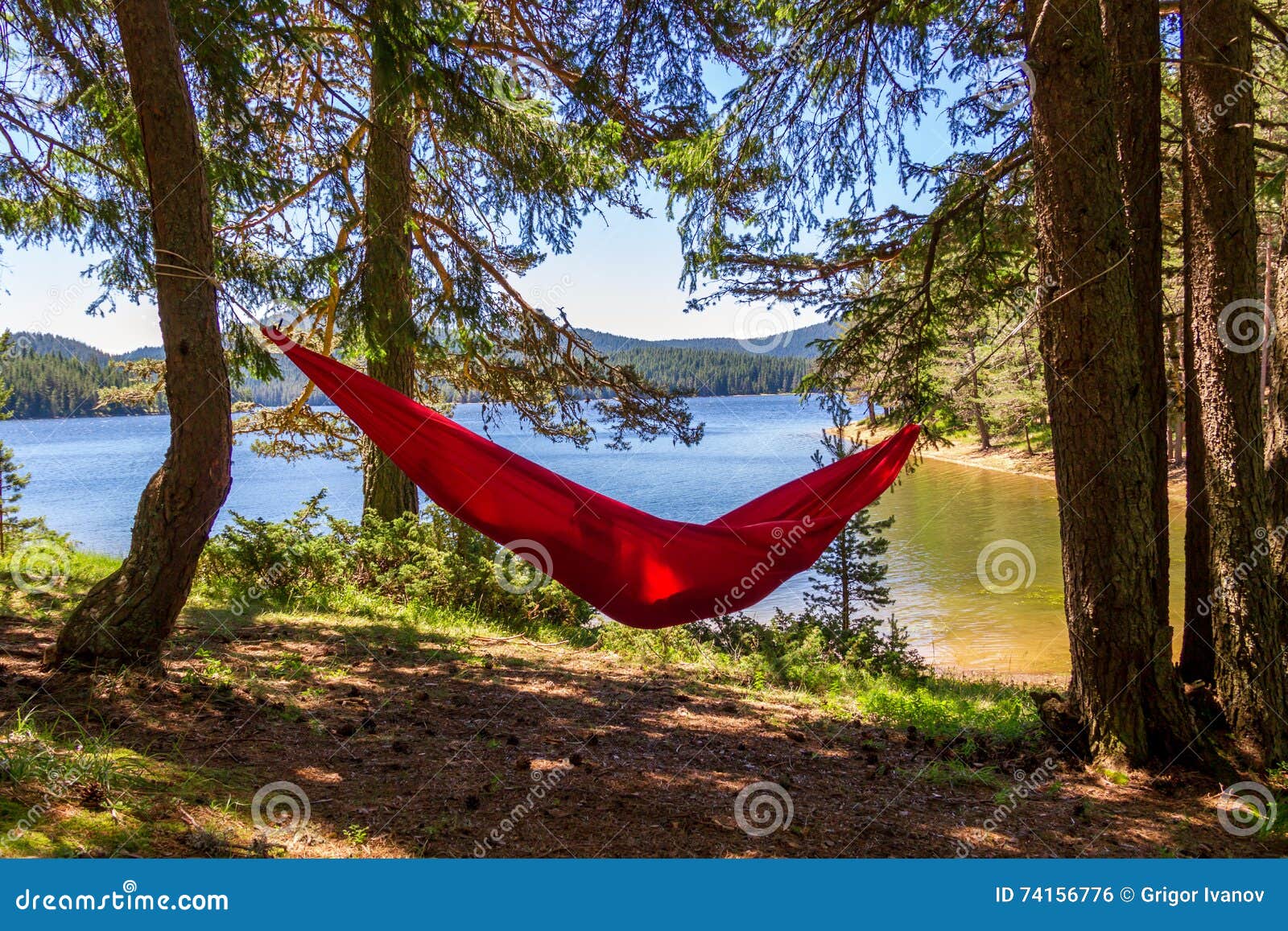 Hammock and Beautiful Mountains Stock Photo Image of green, landscape