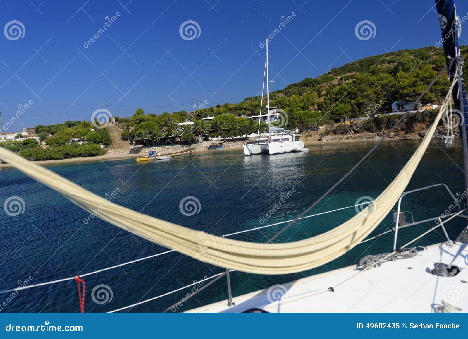 catamaran with hammock