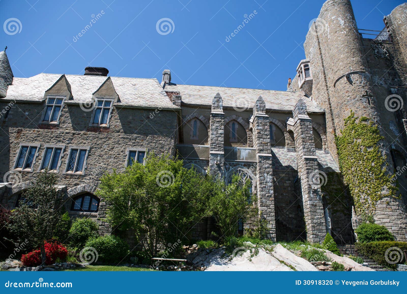 Hammond castle stock photo. Image of overlook, spring 30918320
