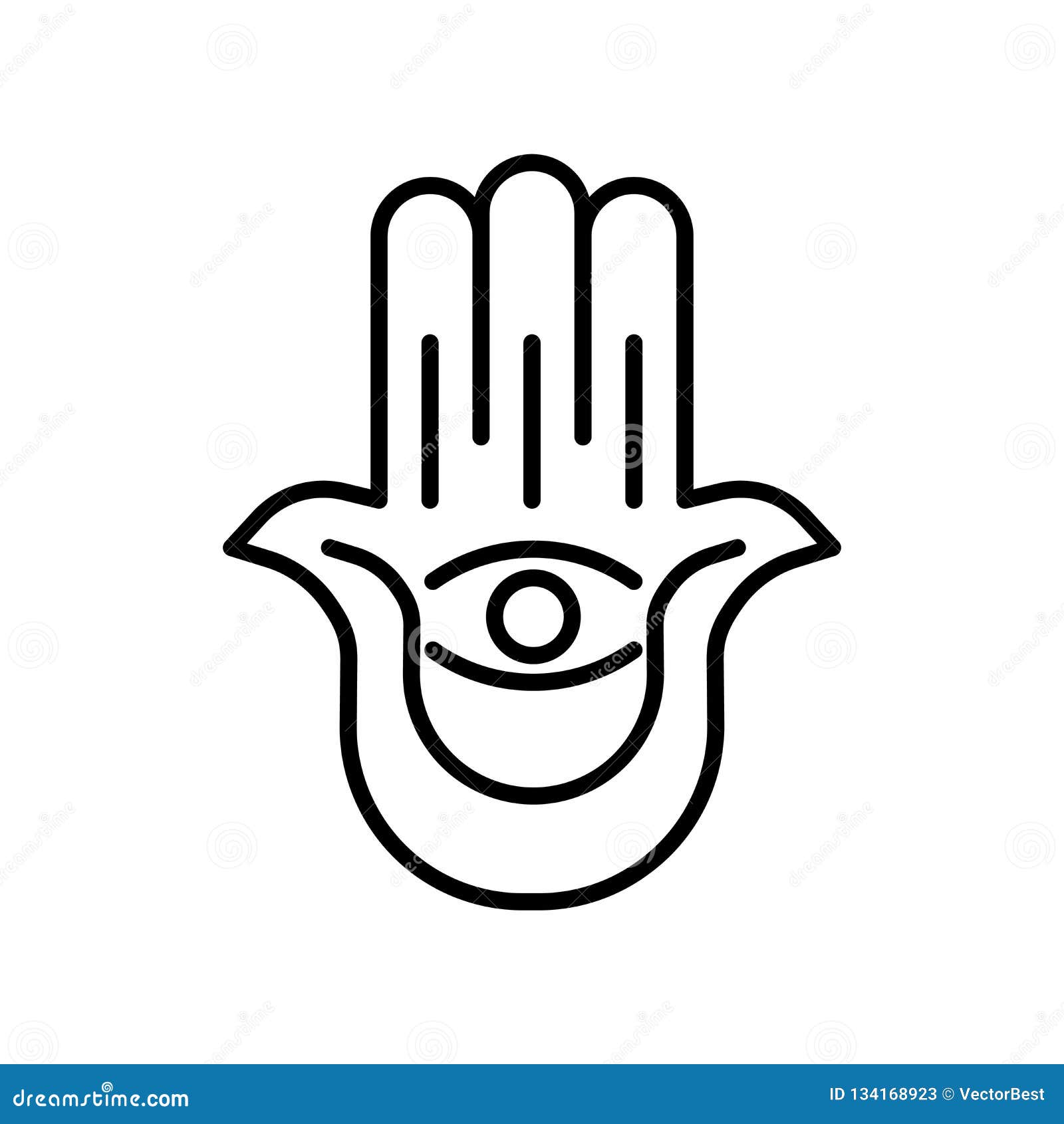 Hamsa Hand Outline