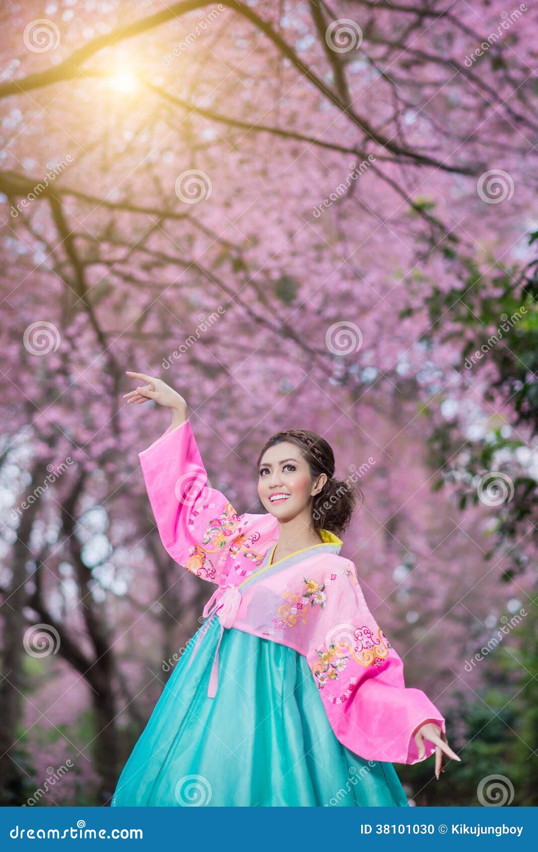 Korean Court Dress Girl Stage Costumes Show Traditional Clothes Dancing  Children Ceremonial Dresses Full Dress Formal Attire Red Top Purple Skirt