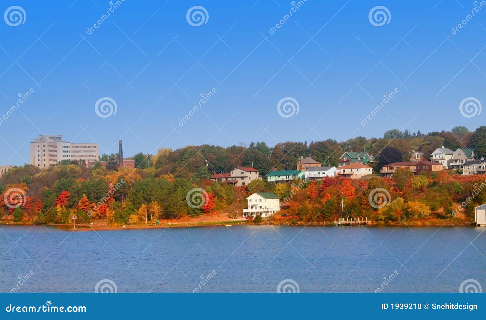 Hancock city stock photo. Image of buildings, colors, houghton 1939210