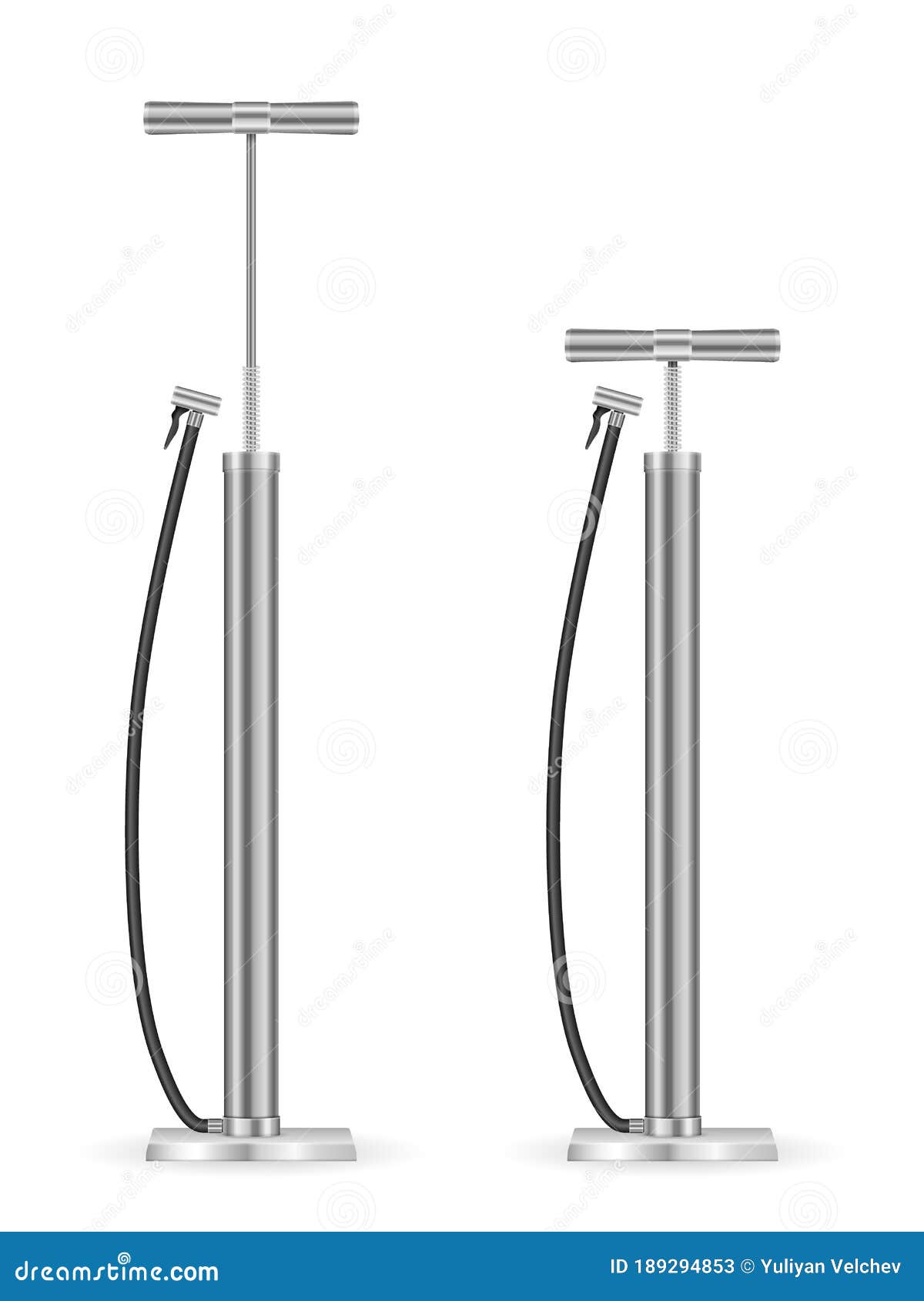 Hand air pump set stock vector. Illustration of white 189294853