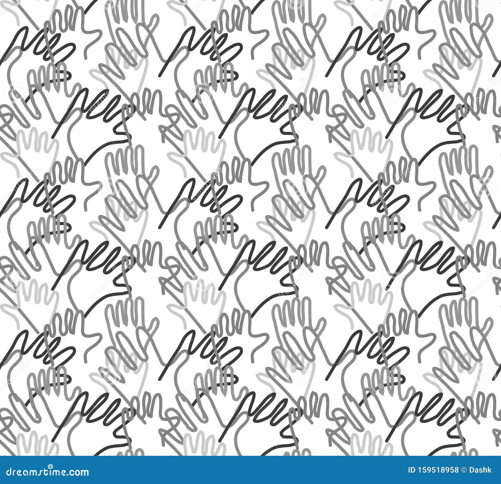 hand arms palms lines grayscale semaless pattern