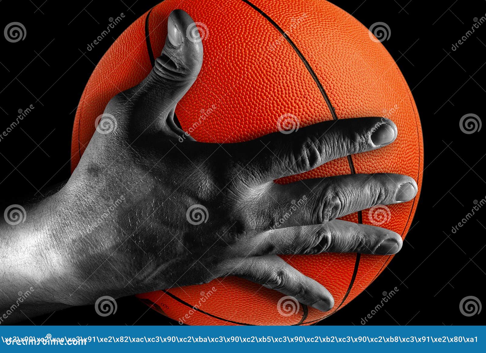 Hand with ball stock image. Image of basket, event, gesture 5565393