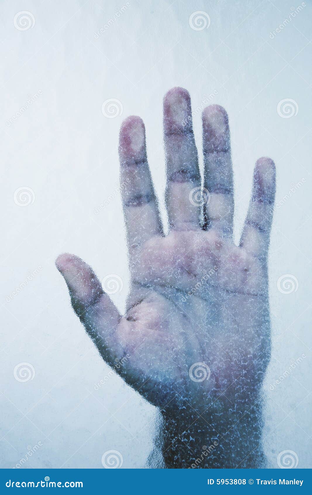 Hand Behind Glass Royalty Free Stock Photos Image 5953808