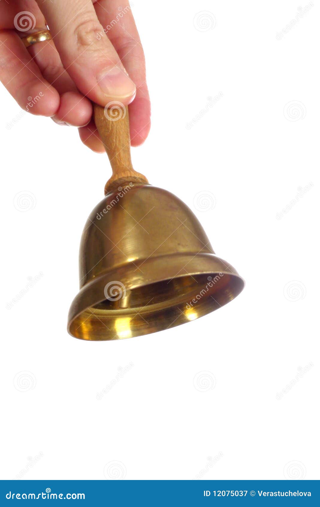 Hand with bell stock image. Image of jingle, elegance 12075037