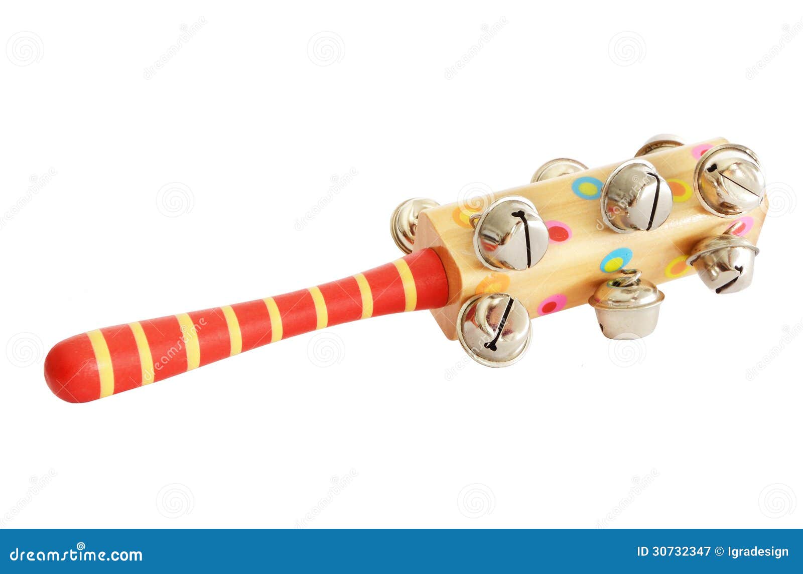 Hand bell stock image. Image of hand, jingle, carnival 30732347