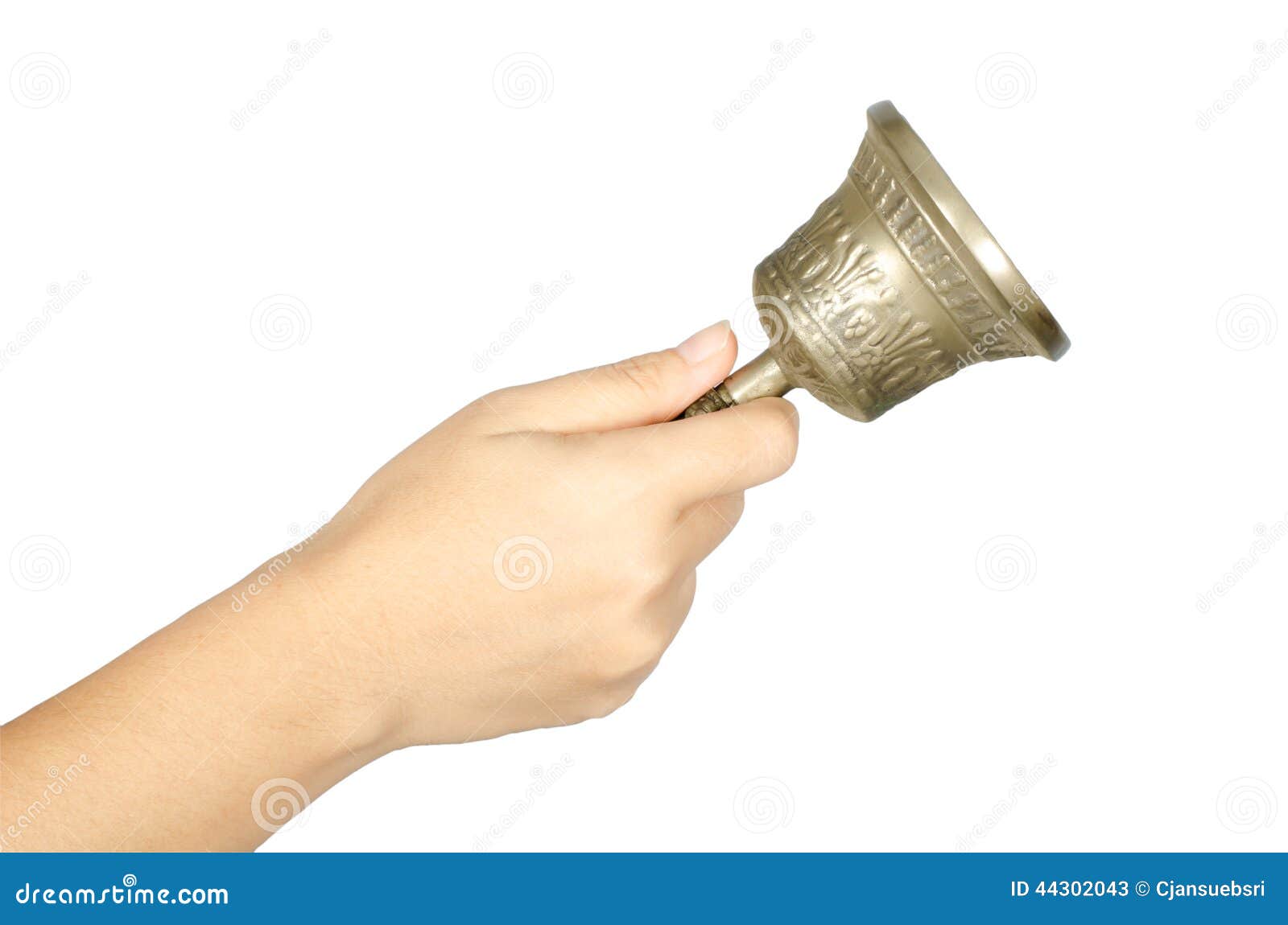 Hand bell stock image. Image of wooden, handle, bells 44302043