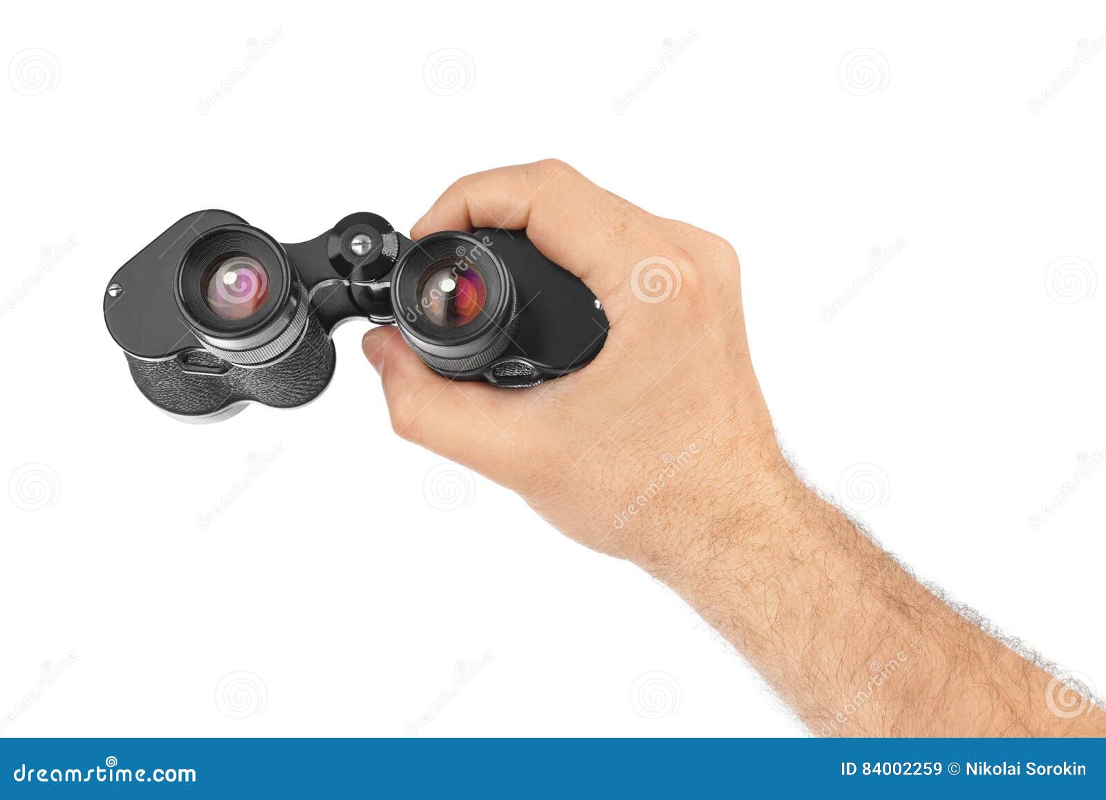 Hand with binoculars stock image. Image of glasses, held 84002259