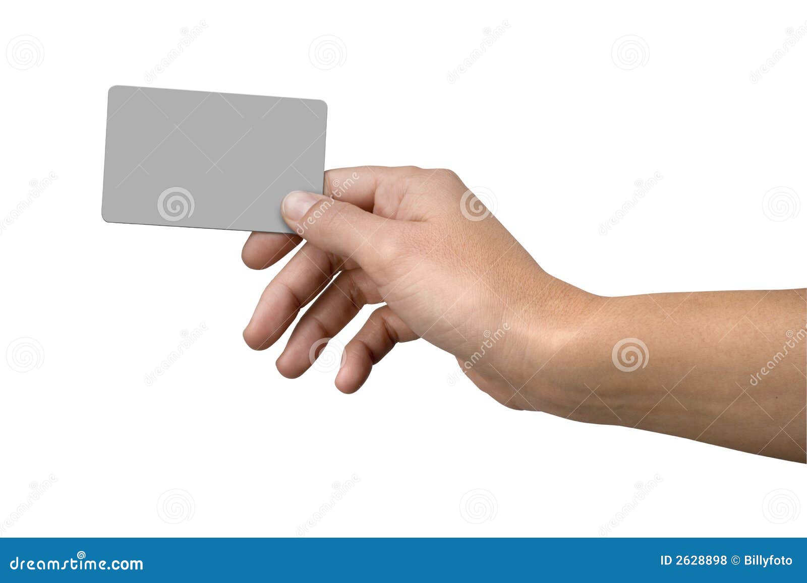 hand and blank credit card