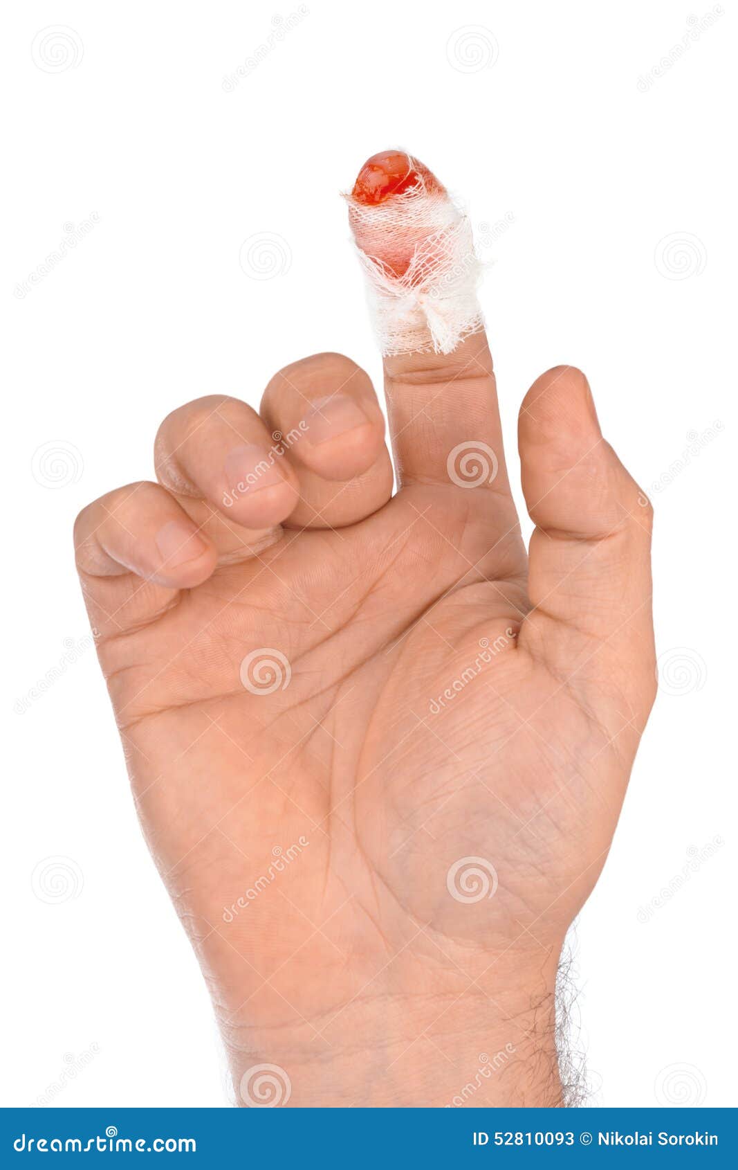 Hand With Blood And Bandage Stock Photo 52810093 - Megapixl