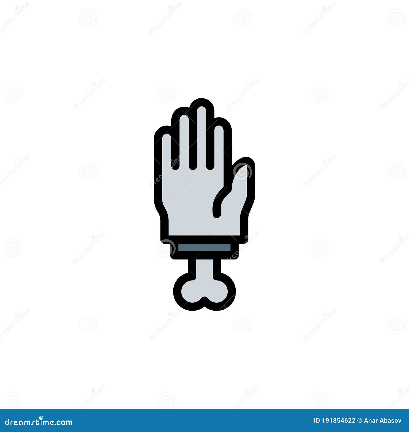 Hand Bone Tattoo Icon Simple Color With Outline Vector Elements Of Tattooing Icons For Ui And Ux Website Or Mobile Application Stock Illustration Illustration Of Anatomy Human