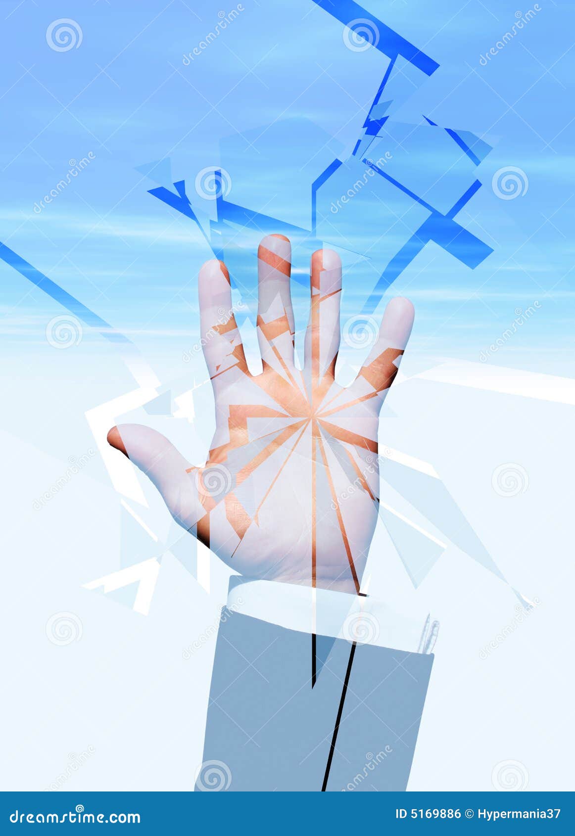 Hand Breaking Glass Royalty Free Stock Image Image 5169886