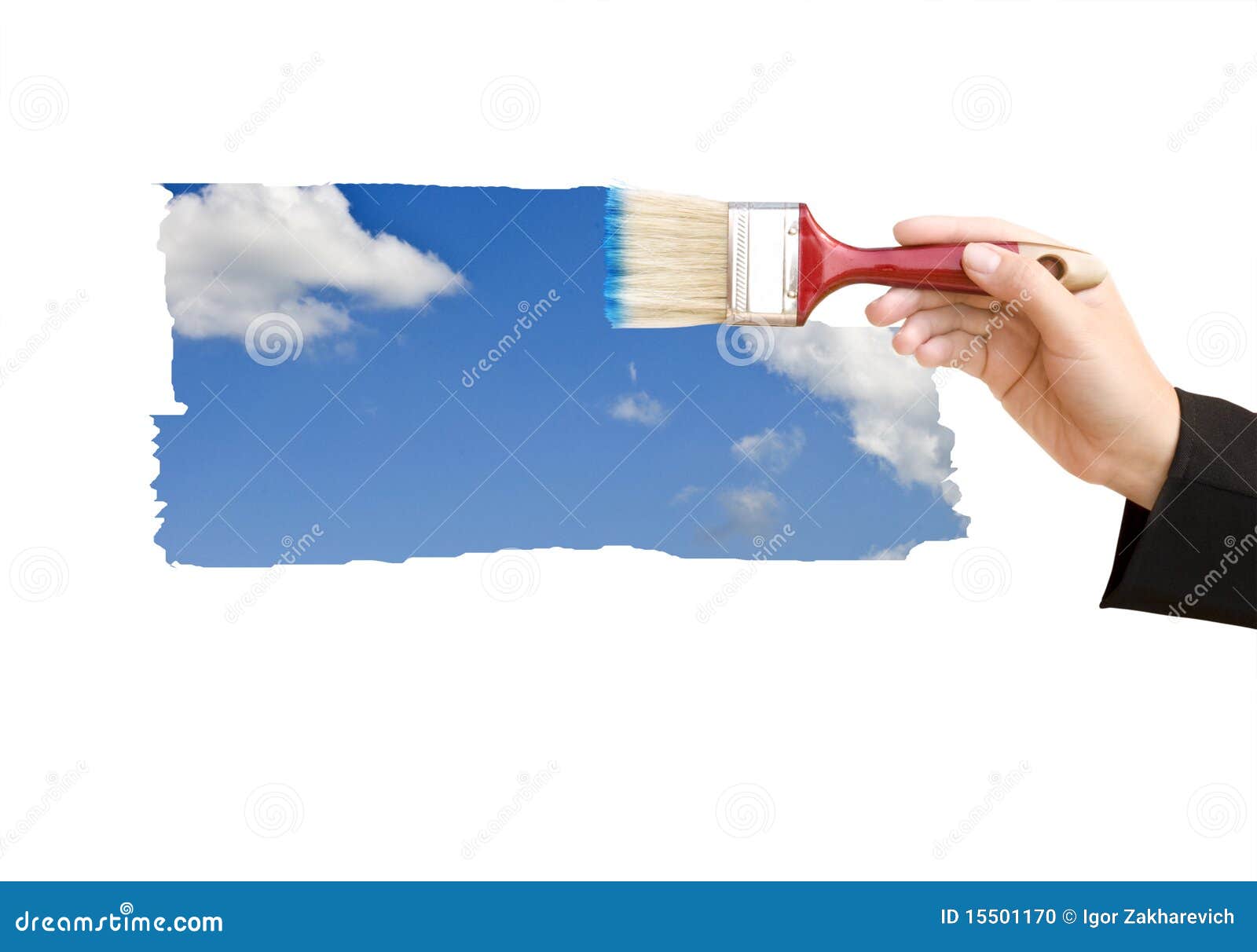 Hand with brush stock photo. Image of white, caucasian 15501170