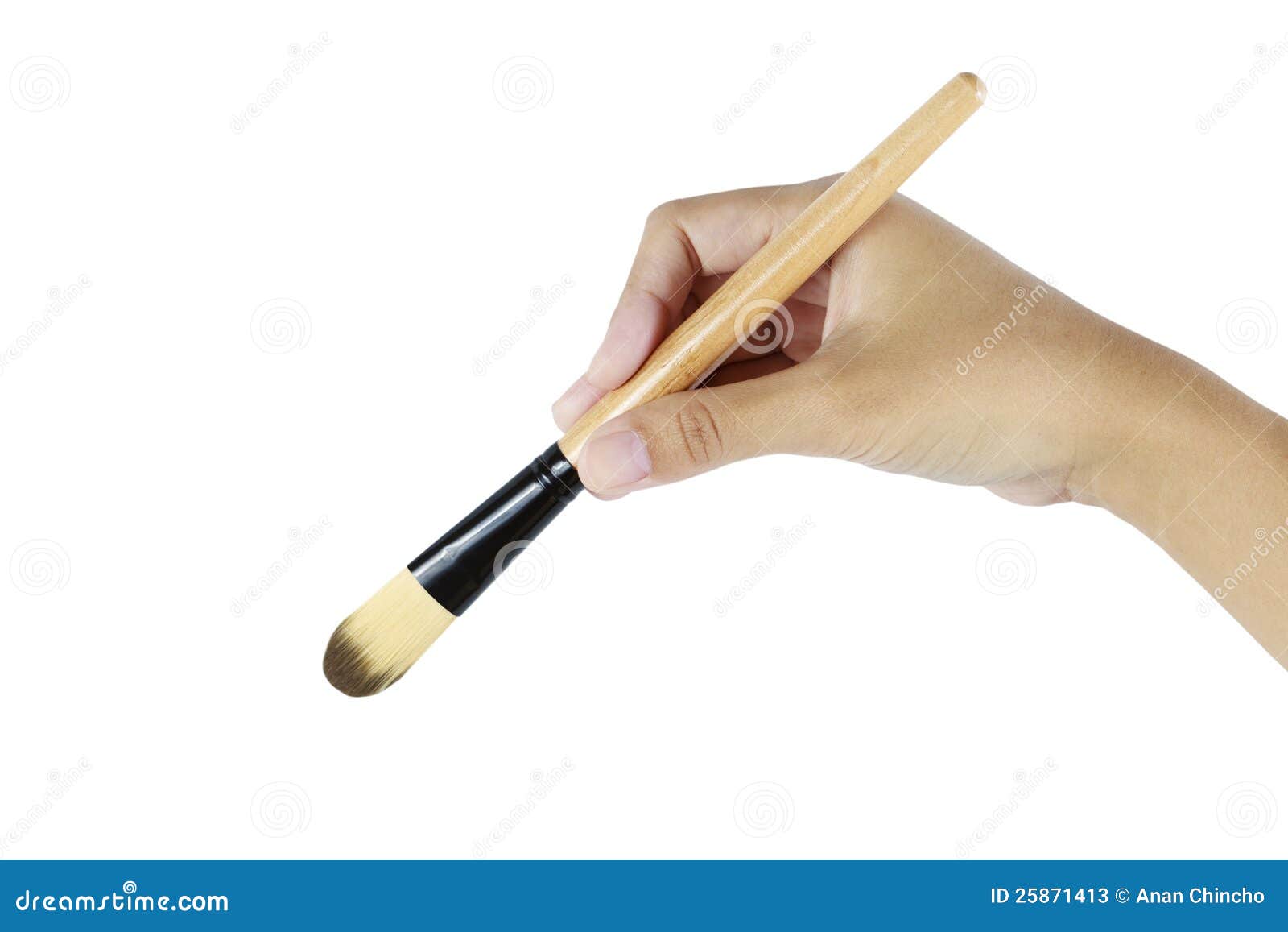 Hand with a brush stock image. Image of brush, creativity 25871413