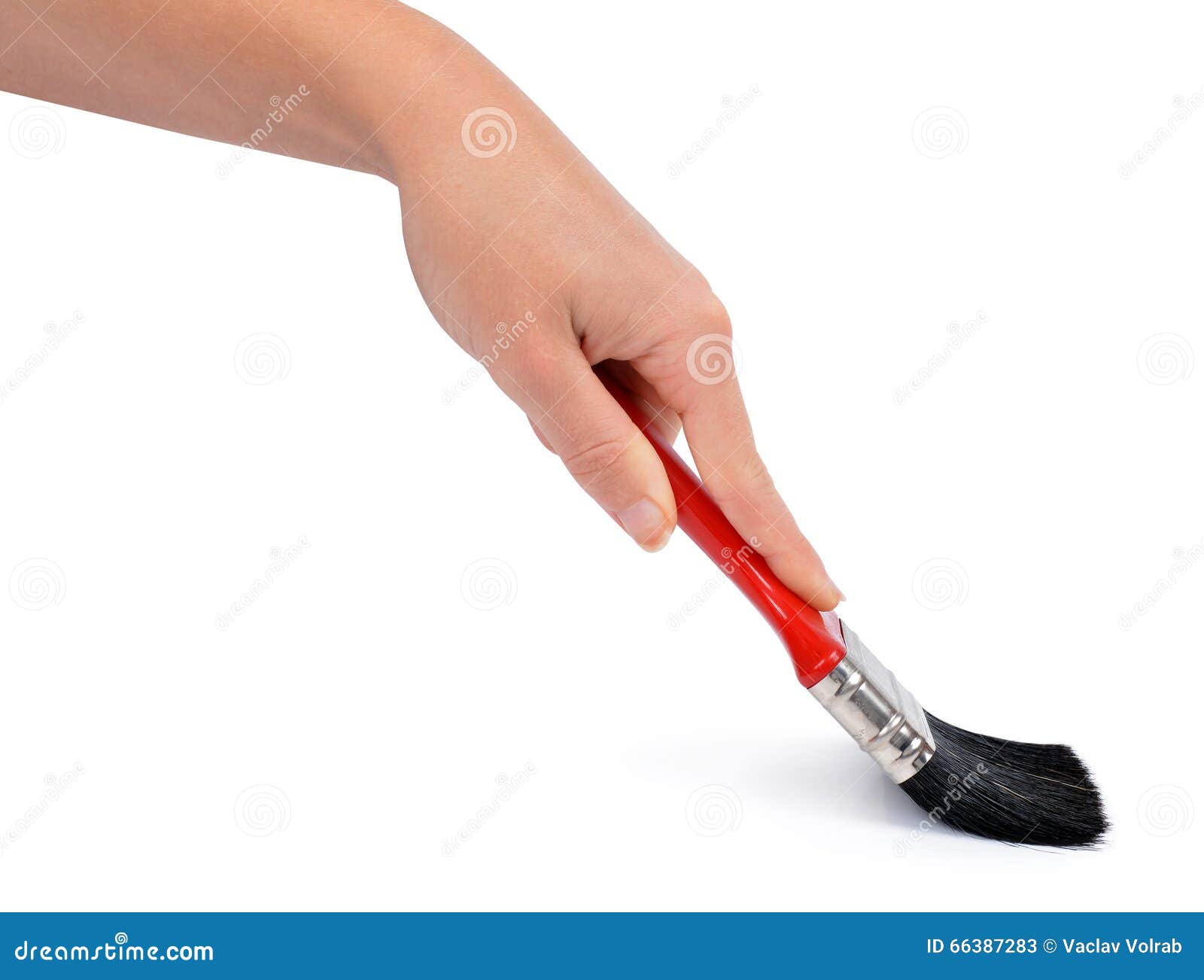 Hand with a brush stock image. Image of closeup, hobbies 66387283