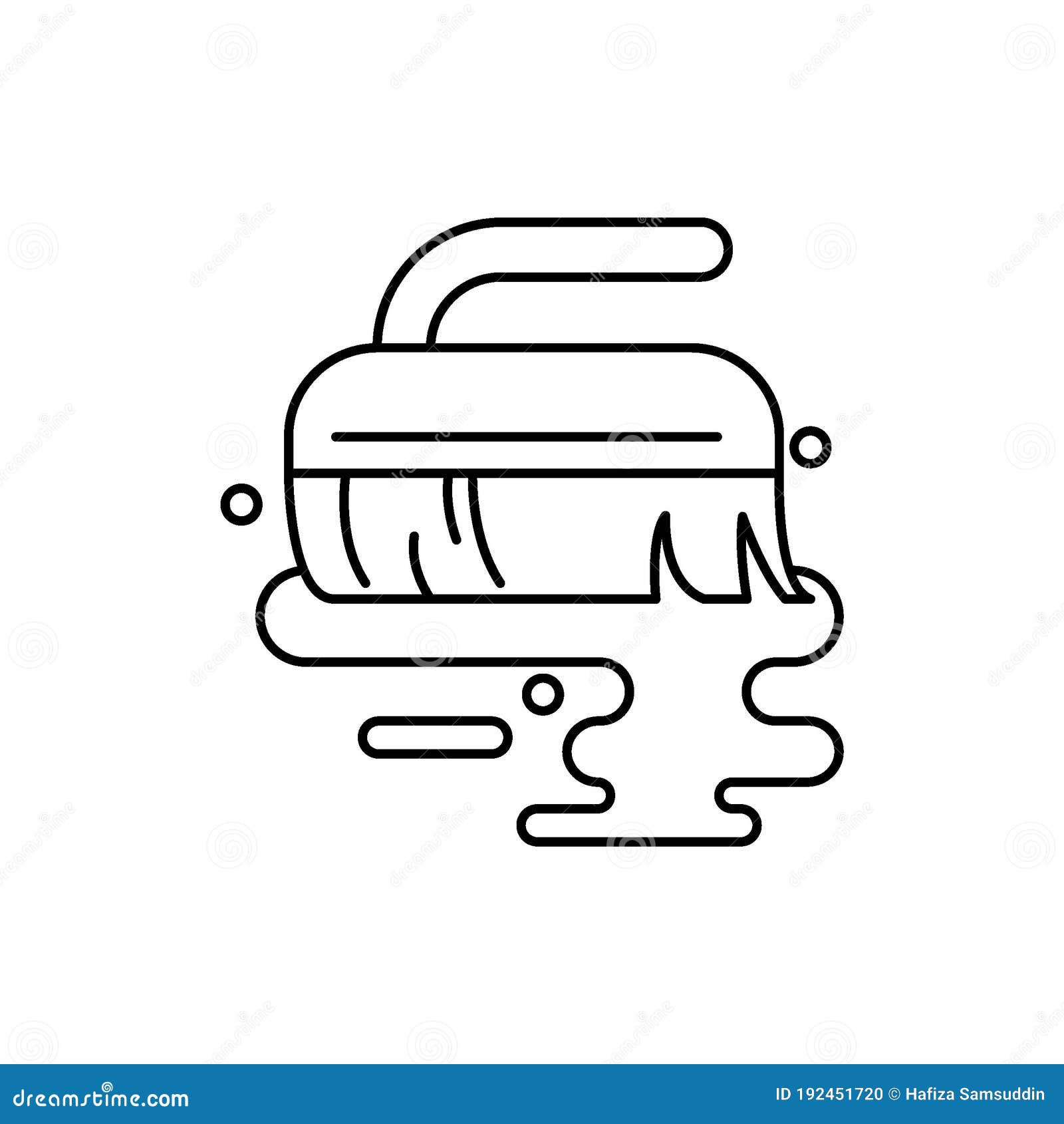 Hand Brush Vector Icon Illustration. Vector Illustration Decorative Design Stock Vector