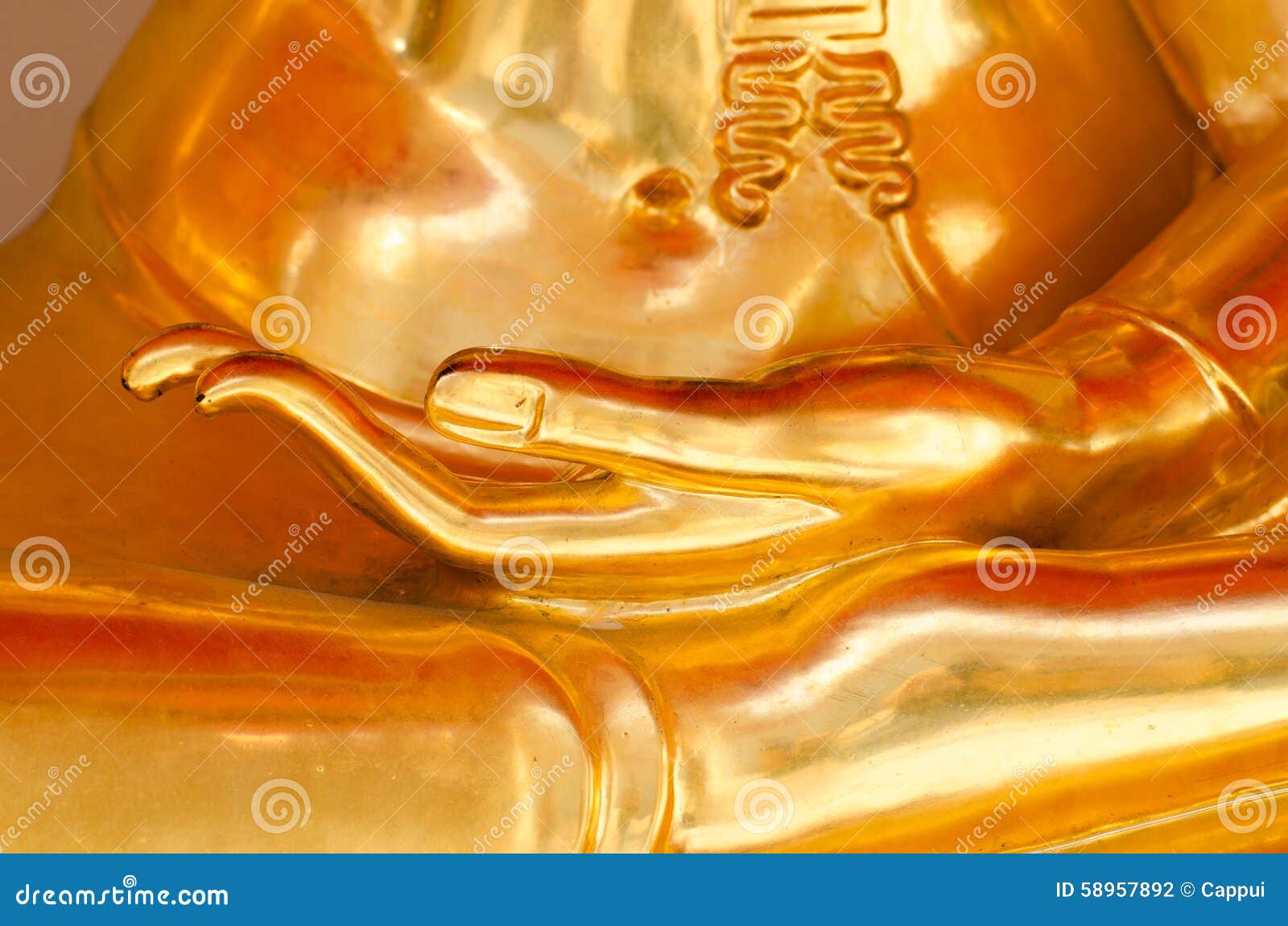 Hand Buddha statue stock photo. Image of detail, meditating 58957892