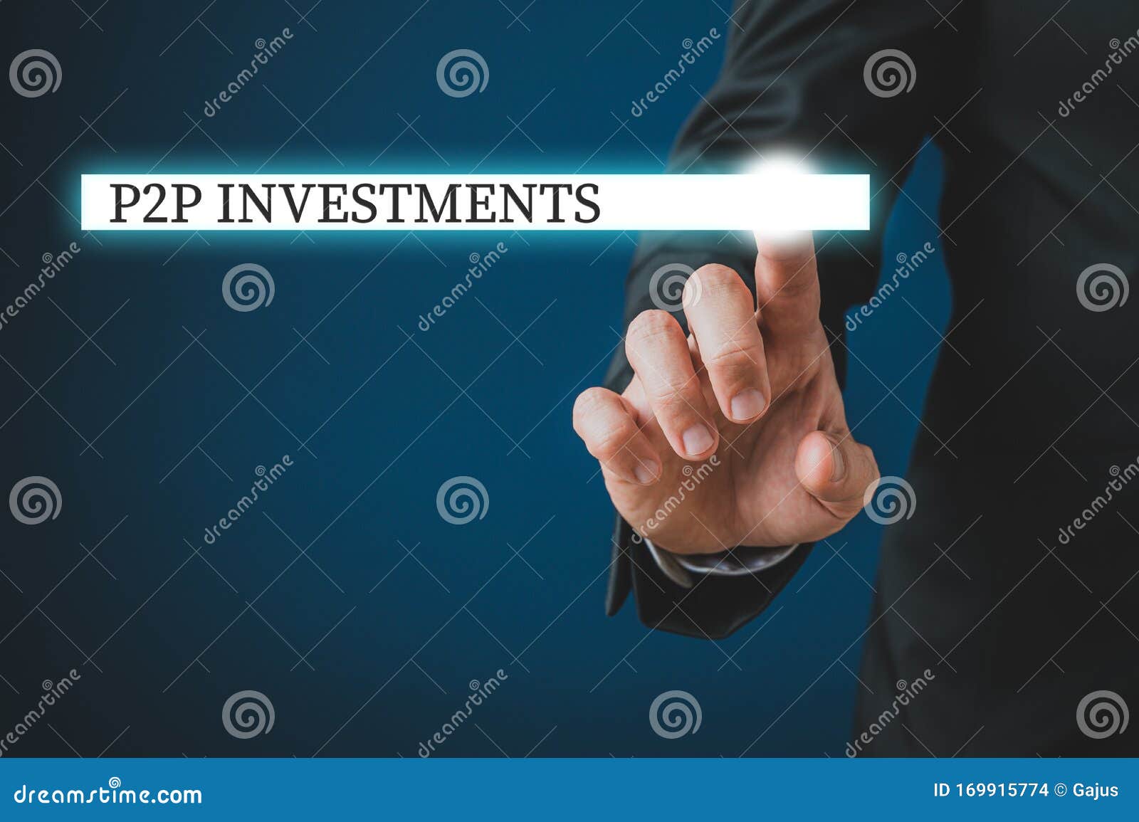 conceptual image of crowdfunding and p2p investments