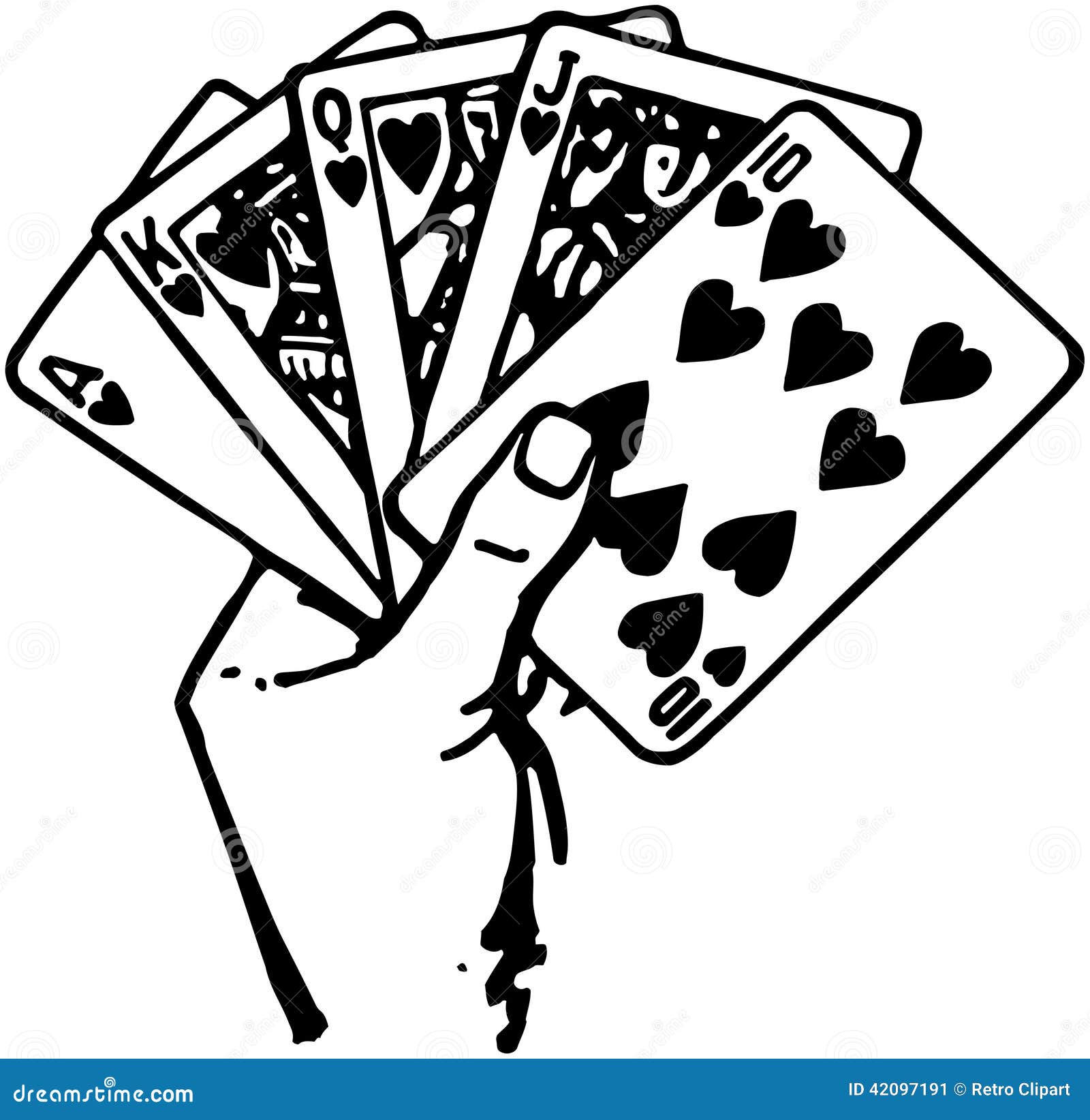 Hand of Cards stock vector. Illustration of scalable 42097191
