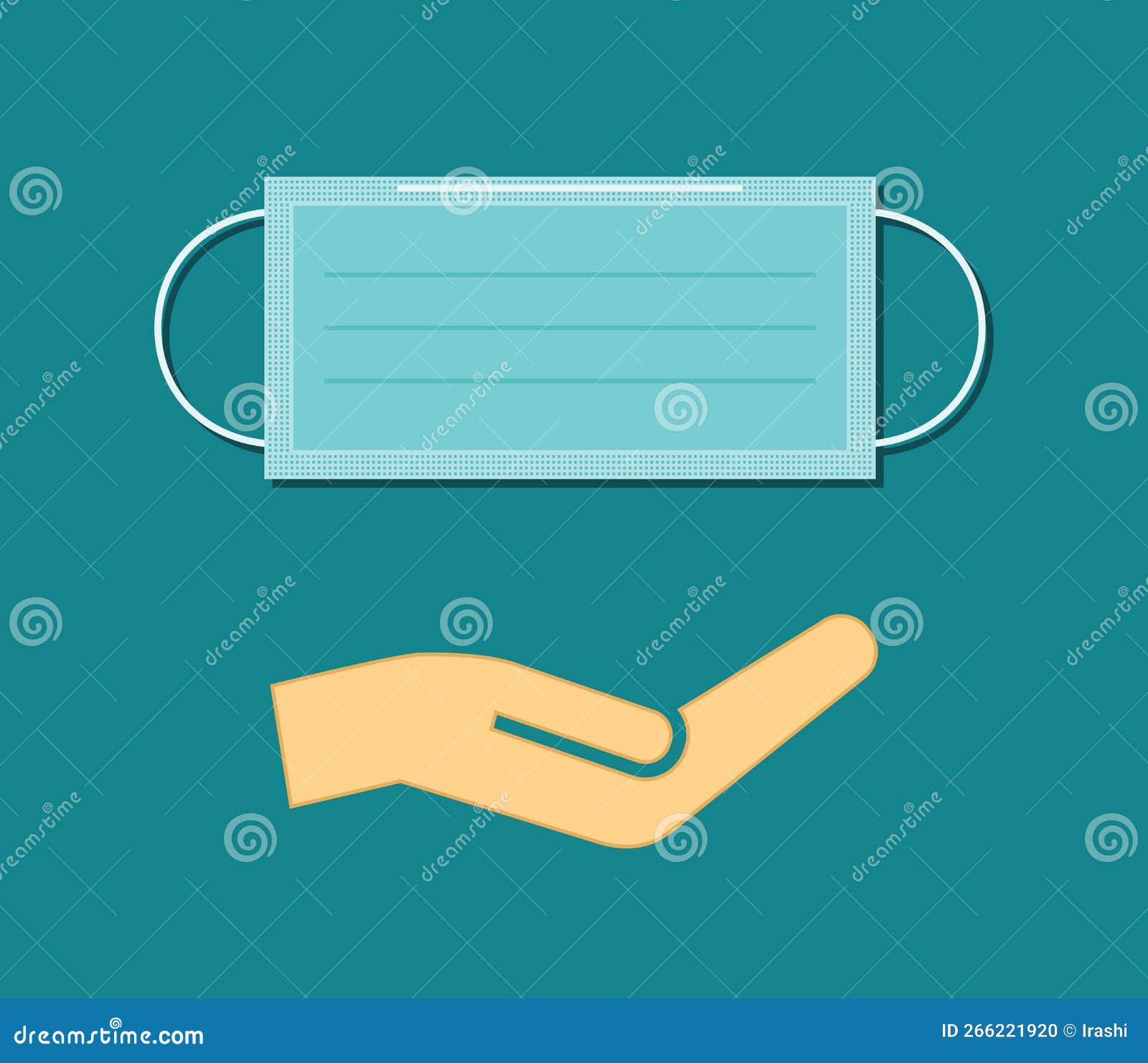 Hand care face mask stock vector. Illustration of sign 266221920