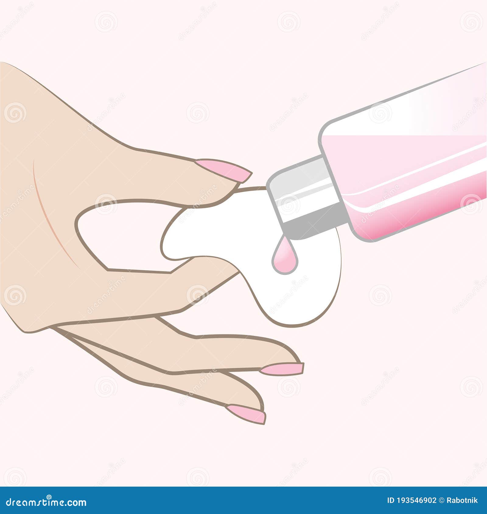 Hand Care. Nail Polish Remover Stock Vector Illustration of