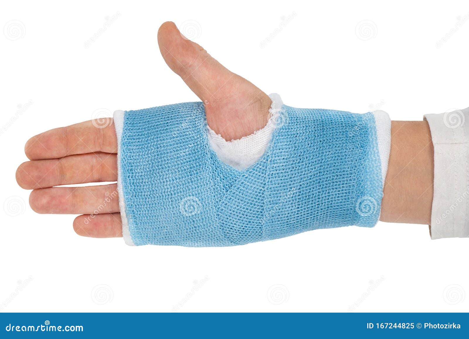 Bandage On Finger Isolated On White Stock Photo, Picture and