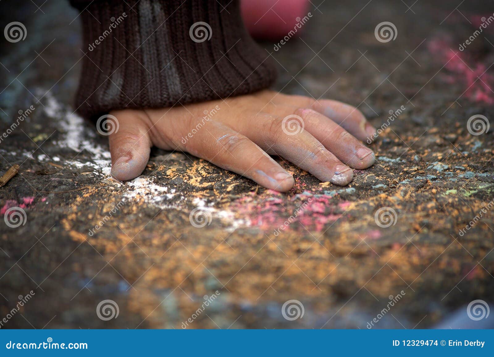 Hand and Chalk stock photo. Image of color, creativity 12329474