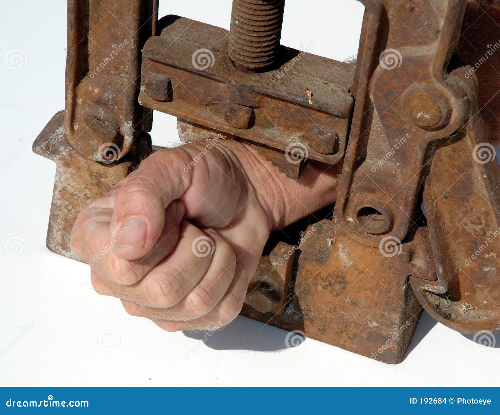 Hand clamped 2 stock photo. Image of pain, clamp, debt 192684