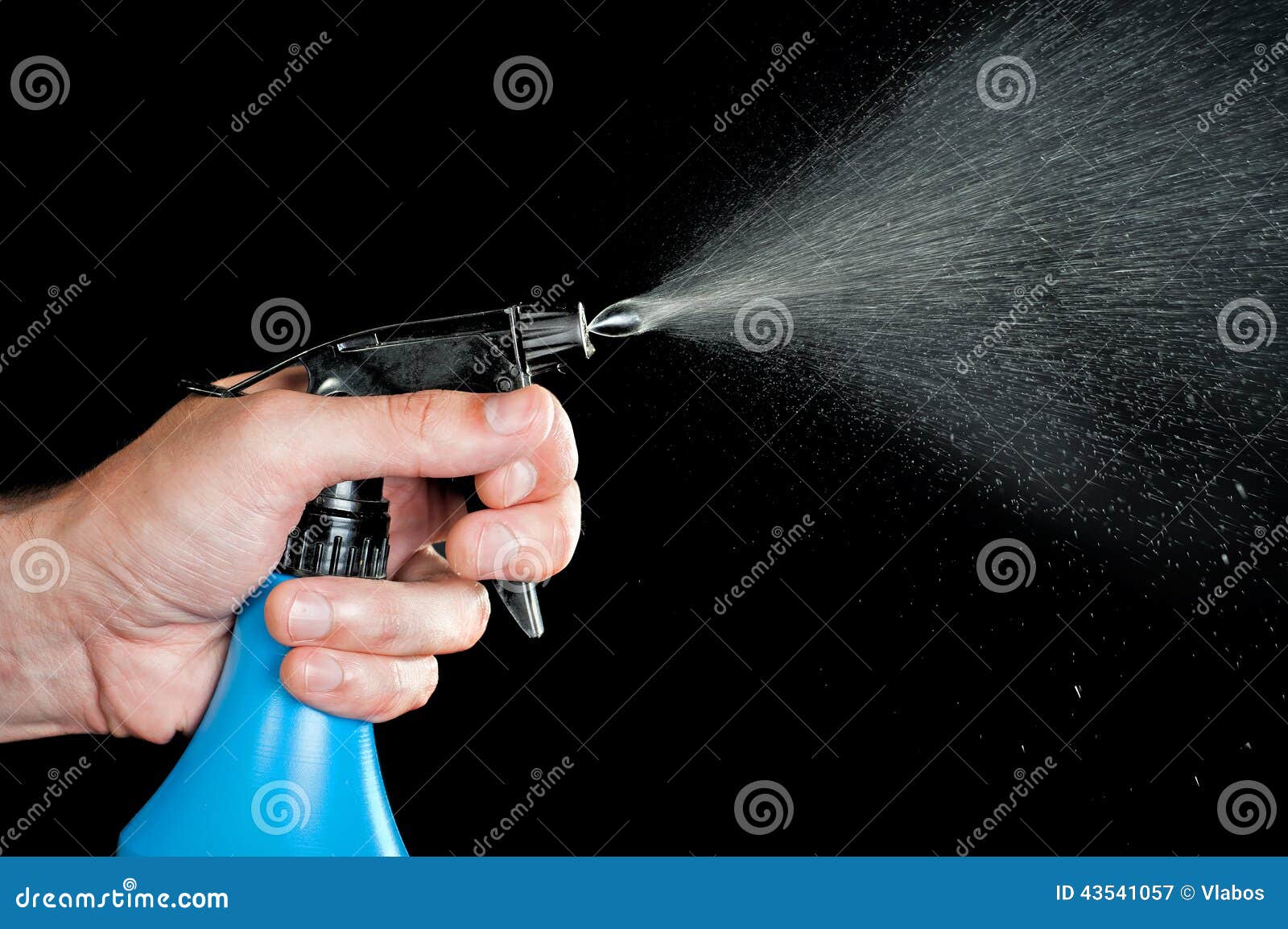 Hand with Cleaning Spray Bottle Stock Image Image of equipment, black