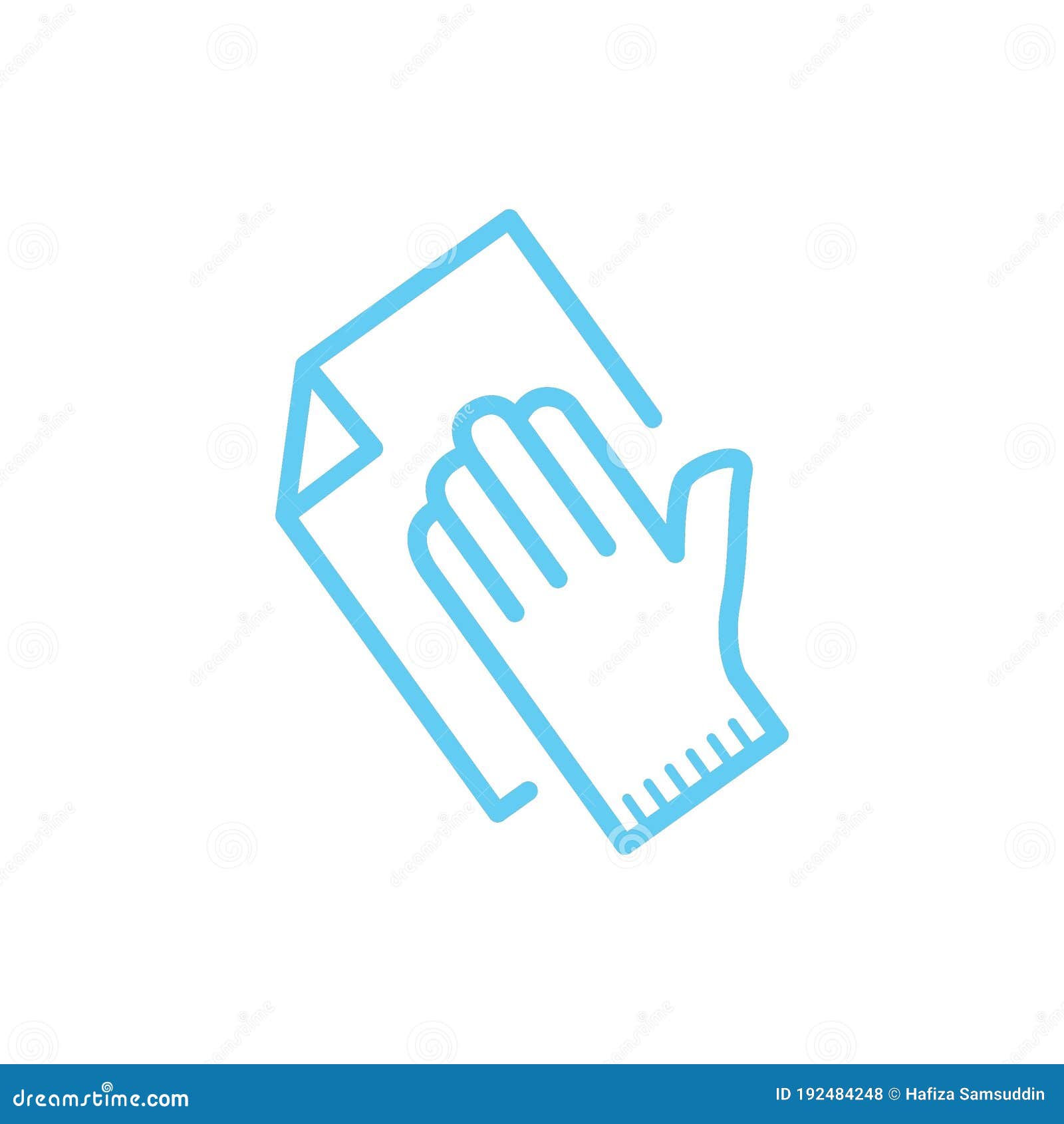 Hand Cleaning with Towel. Vector Illustration Decorative Design Stock Vector Illustration of