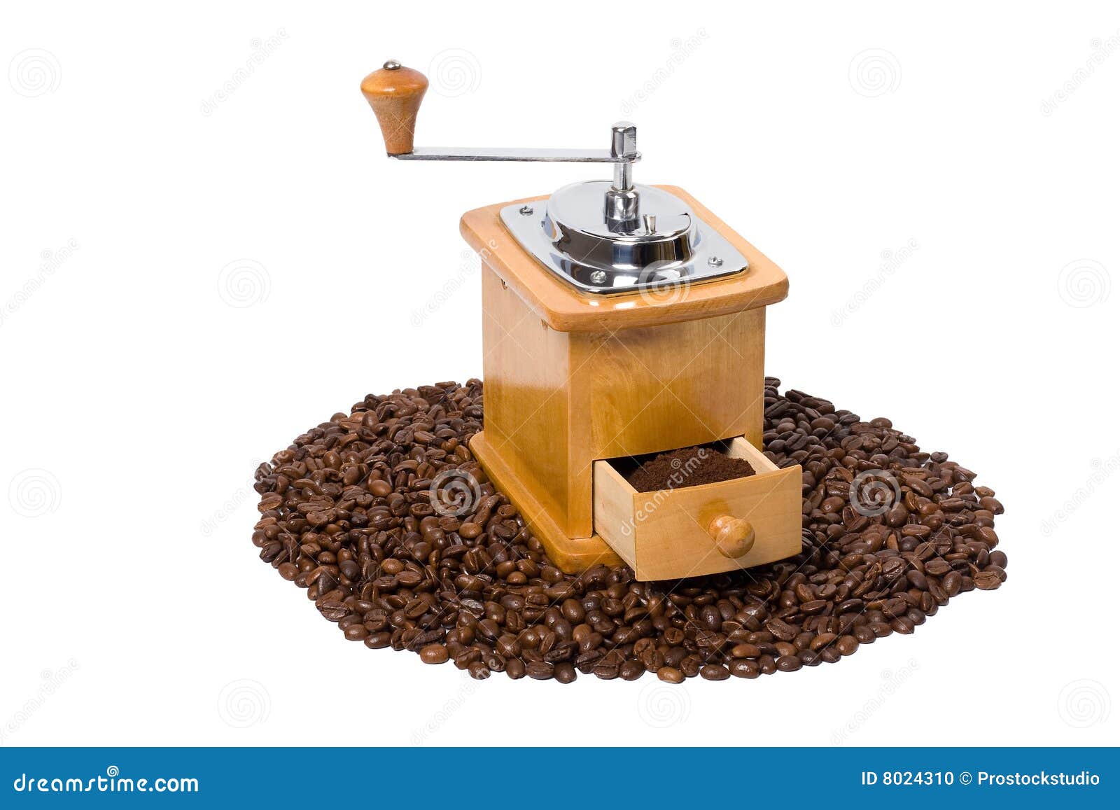 Hand Coffeegrinder Full of Coffee Stock Photo Image of brew, grind