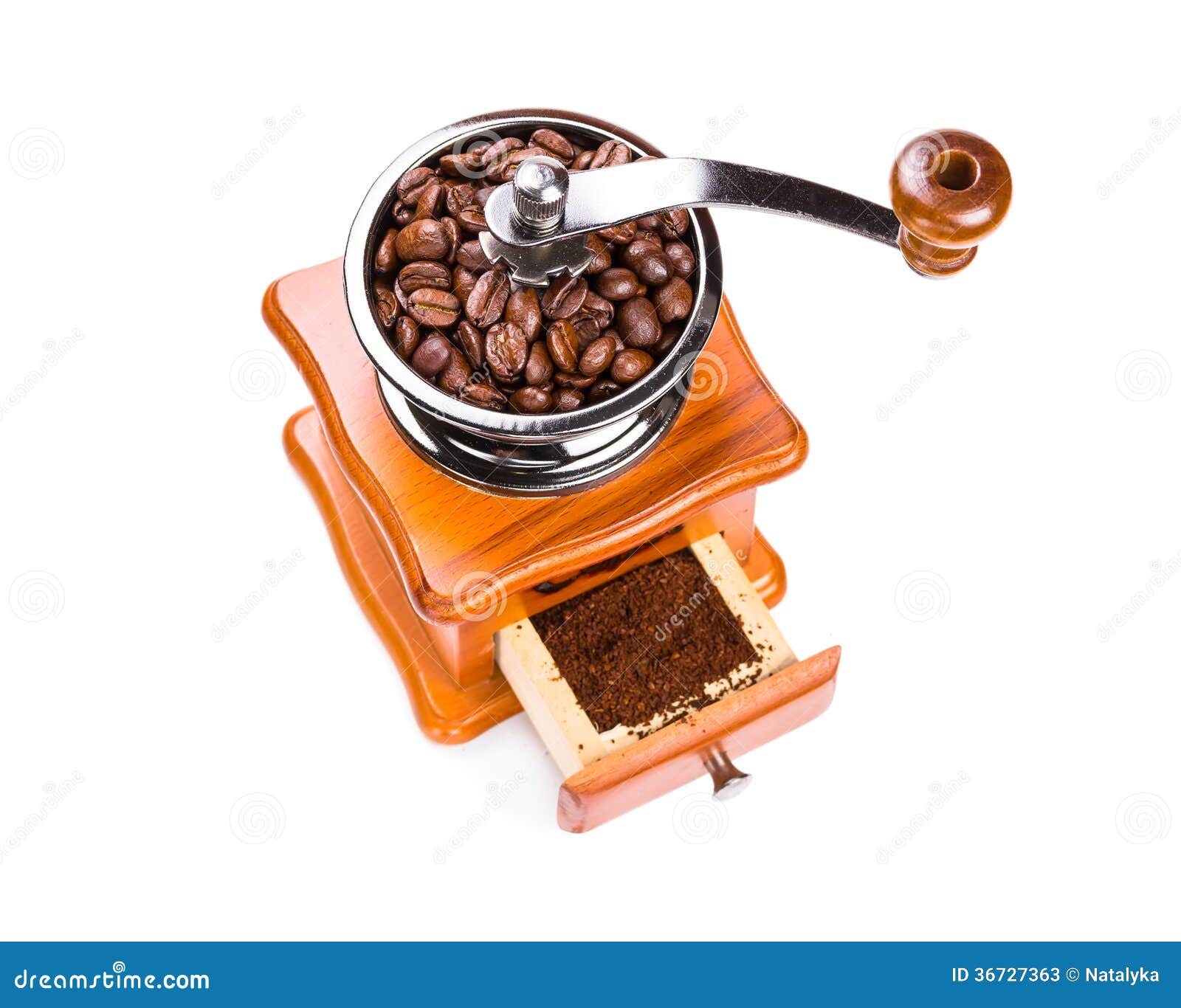 Hand coffee mill stock image. Image of drawer, coffee 36727363