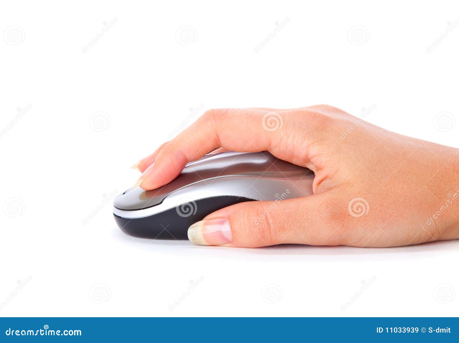 Avondeten Vaardigheid zeewier Hand with computer mouse stock image. Image of clicked - 11033939