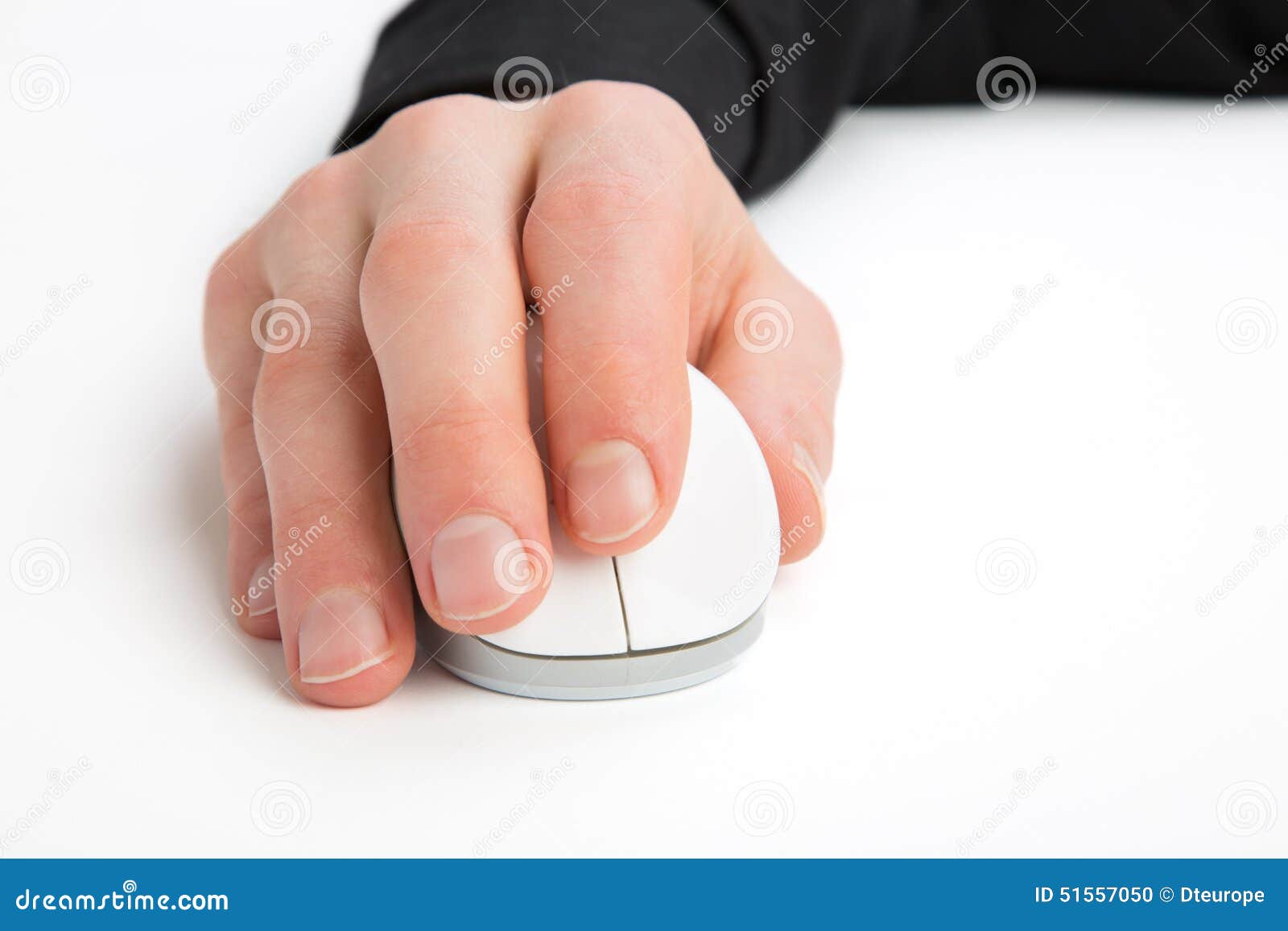 Hand on a Computer Mouse stock photo. Image of input 51557050