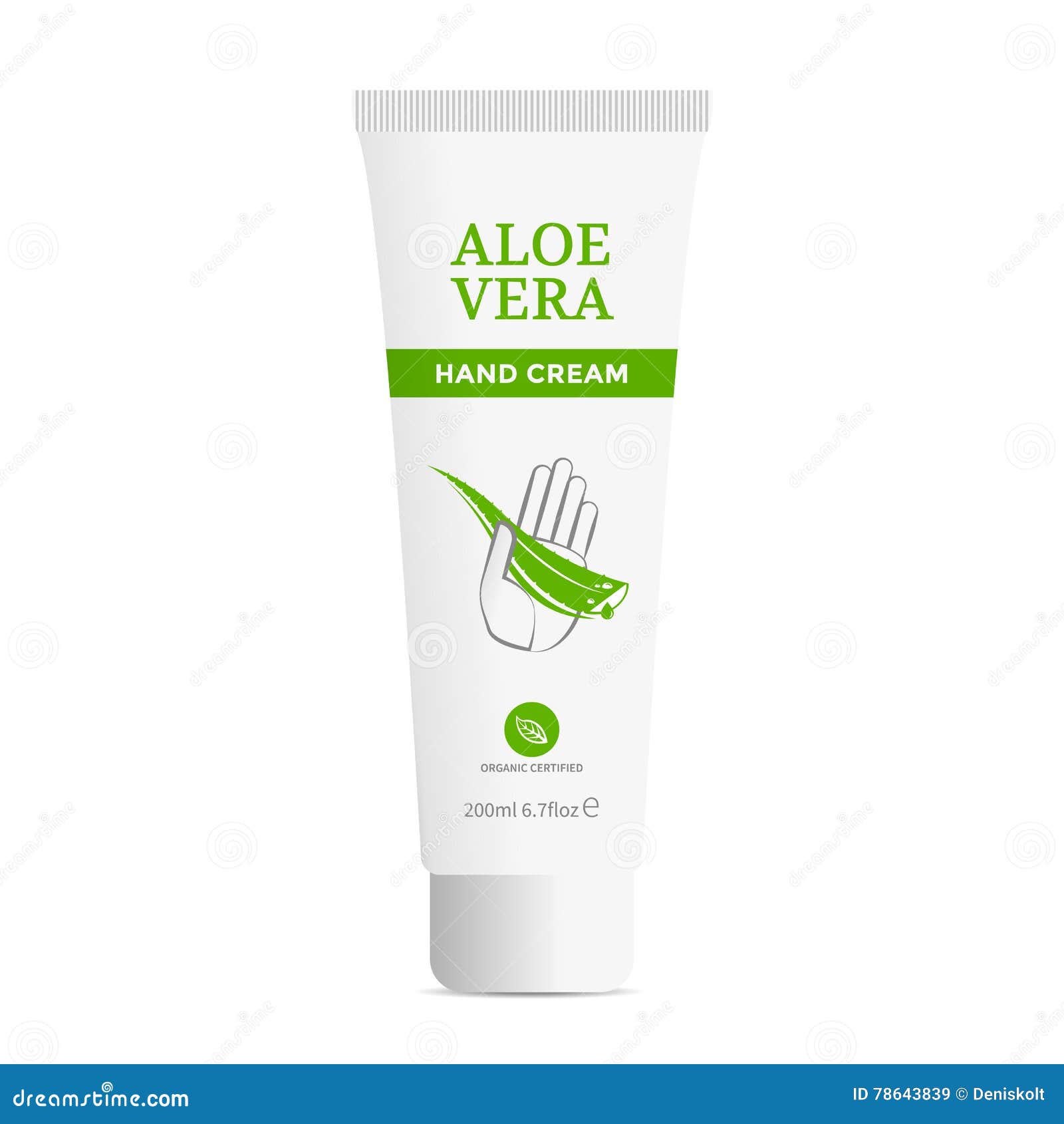 Hand cream aloe vera stock vector. Illustration of cosmetics 78643839