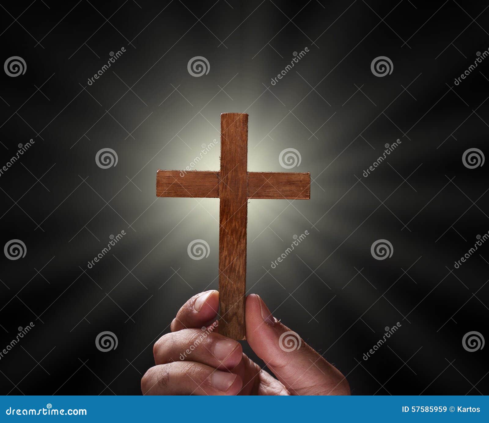 Hand with a cross stock image. Image of christianity 57585959