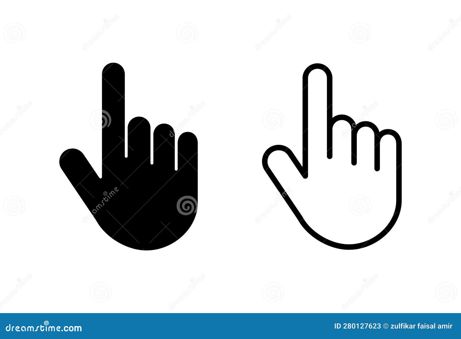 Hand Cursor Icon . Cursor Icon Vector. Hand Cursor Icon Click Stock
